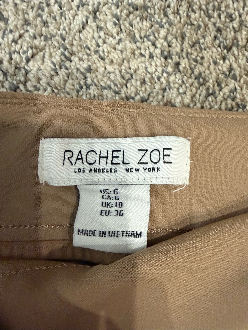 Rachel Zoe Women's Tan Wide-Leg Trousers - Picture 4 of 7
